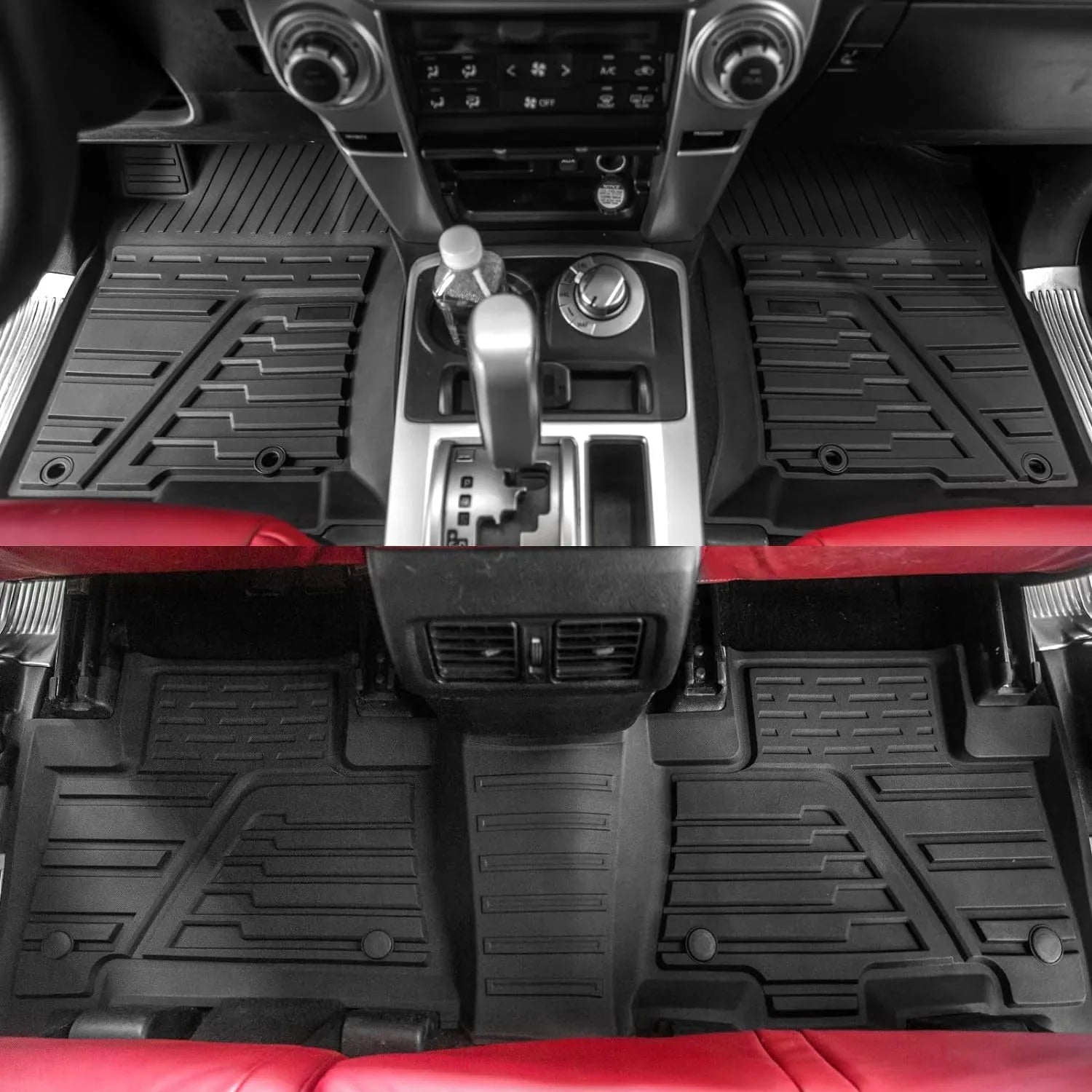 with Compatible 4Runner Toyota Cargo Trunk Mats,Fit (Trunk 2023 + Cargo Rongtaod Floor with Tray) 2013-2024 Mats Mat Liner Floor Sliding Liner Accessories 4 Mat Seats Trunk 5 Runner Mats