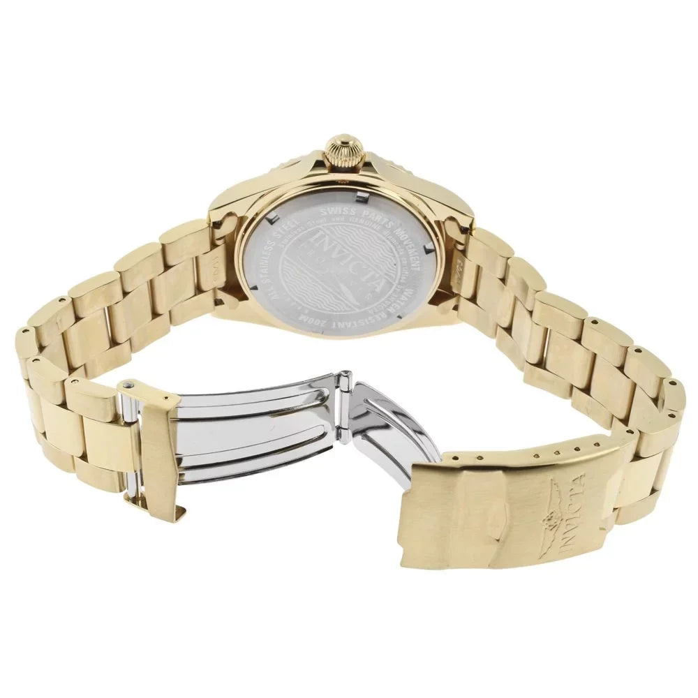 Yellow Pro 15249 Women's Tone Watch Diver Invicta Dive Steel Gold Dial Gold