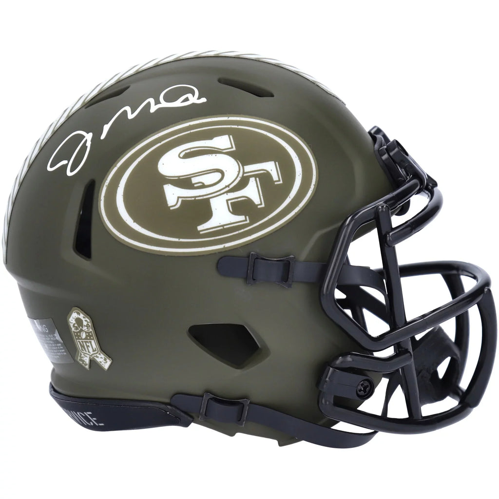 Mini To Autographed 49ers Speed Salute San Joe Helmet 2022 Riddell Montana Service Francisco