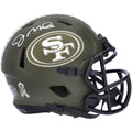 Mini To Autographed 49ers Speed Salute San Joe Helmet 2022 Riddell Montana Service Francisco