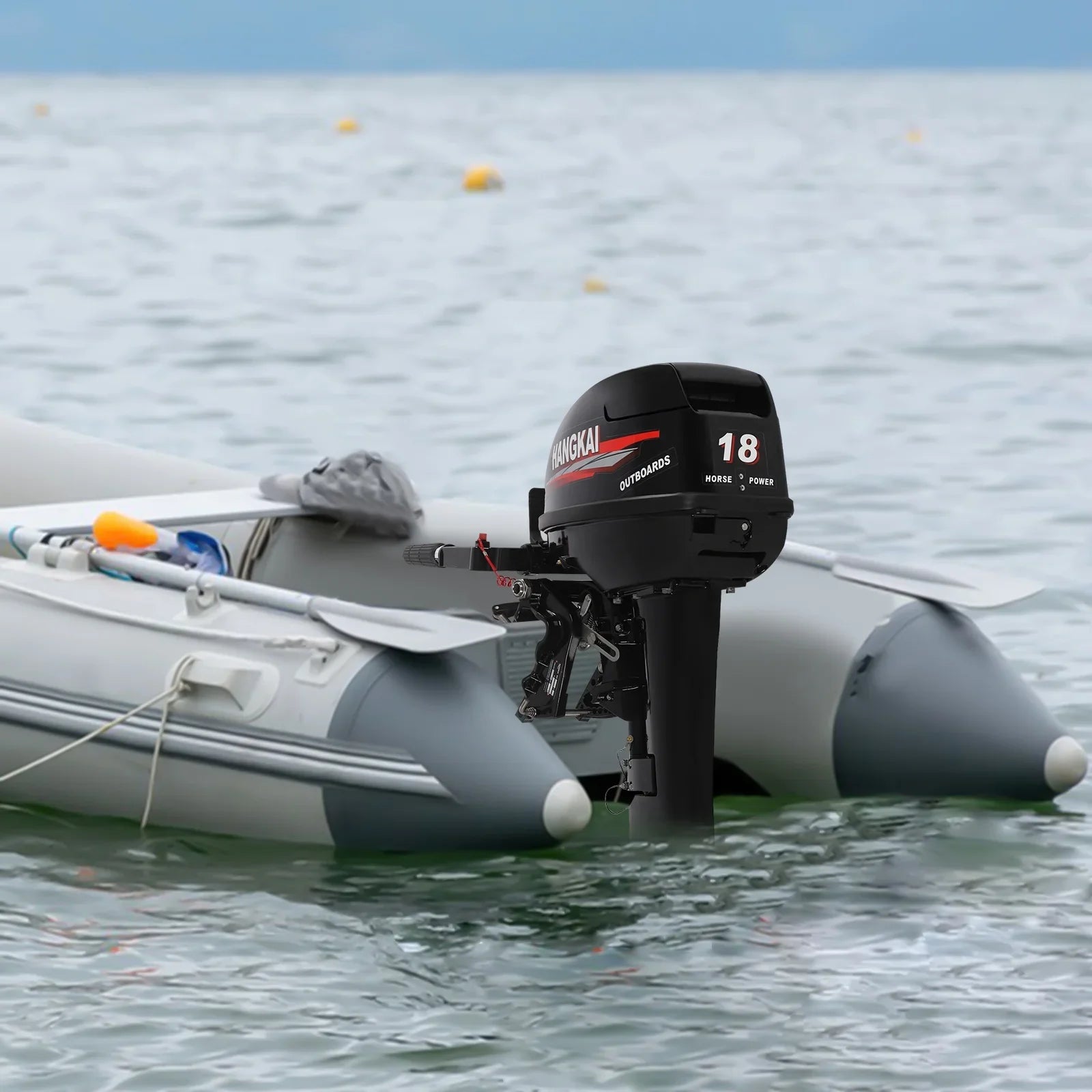 Engine 2 246cc Cooling Alloy Water Wuzstar 18 Aluminum w/CDI Long Motor HP System Shaft Boat Fishing Outboard Stroke Motor, Boat