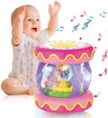 Old 1 up Drum Toys Months, Rotating Gift Girls, Baby Light Year for Toddler Year Toys 1 for Old Toys 6-12 Musical