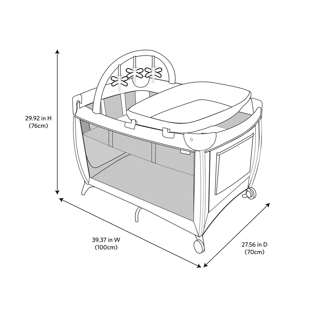 Play Castle Rocking Bassinet, Size Point with Full Yard Monbebe
