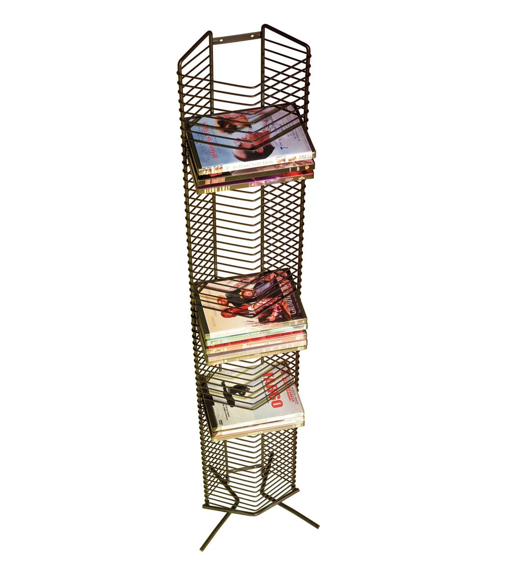 Atlantic Media 65-Disc Black Tower, Heavy Contemporary Guage Steel Onyx Storage