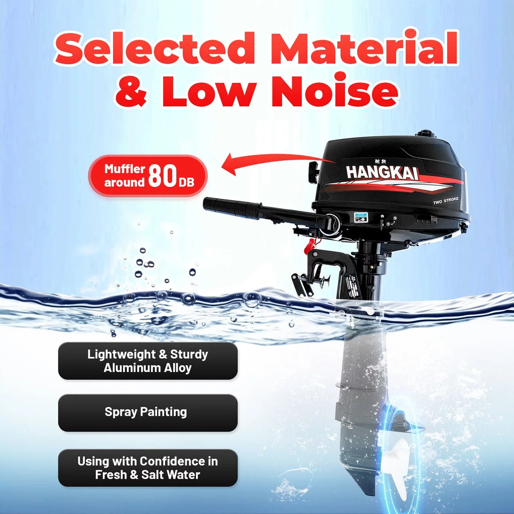 Inflatable Hp Motor Outboard 6 Boat Motor Fishing System 2-Stroke Water CNCEST Cooling Engine