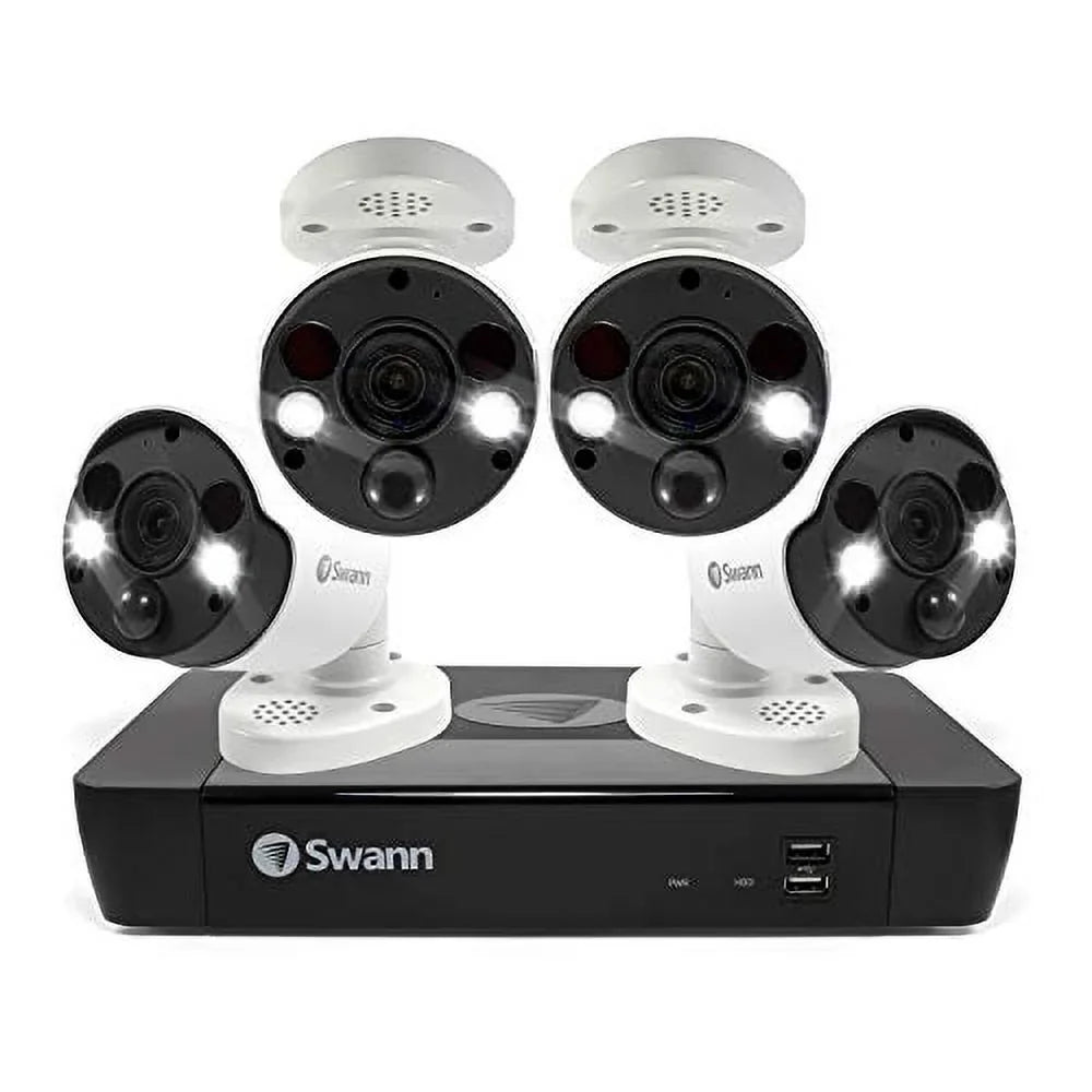 Swann UHD 4x 2TB Security 4K Spotlight 8-Channel Cameras with System