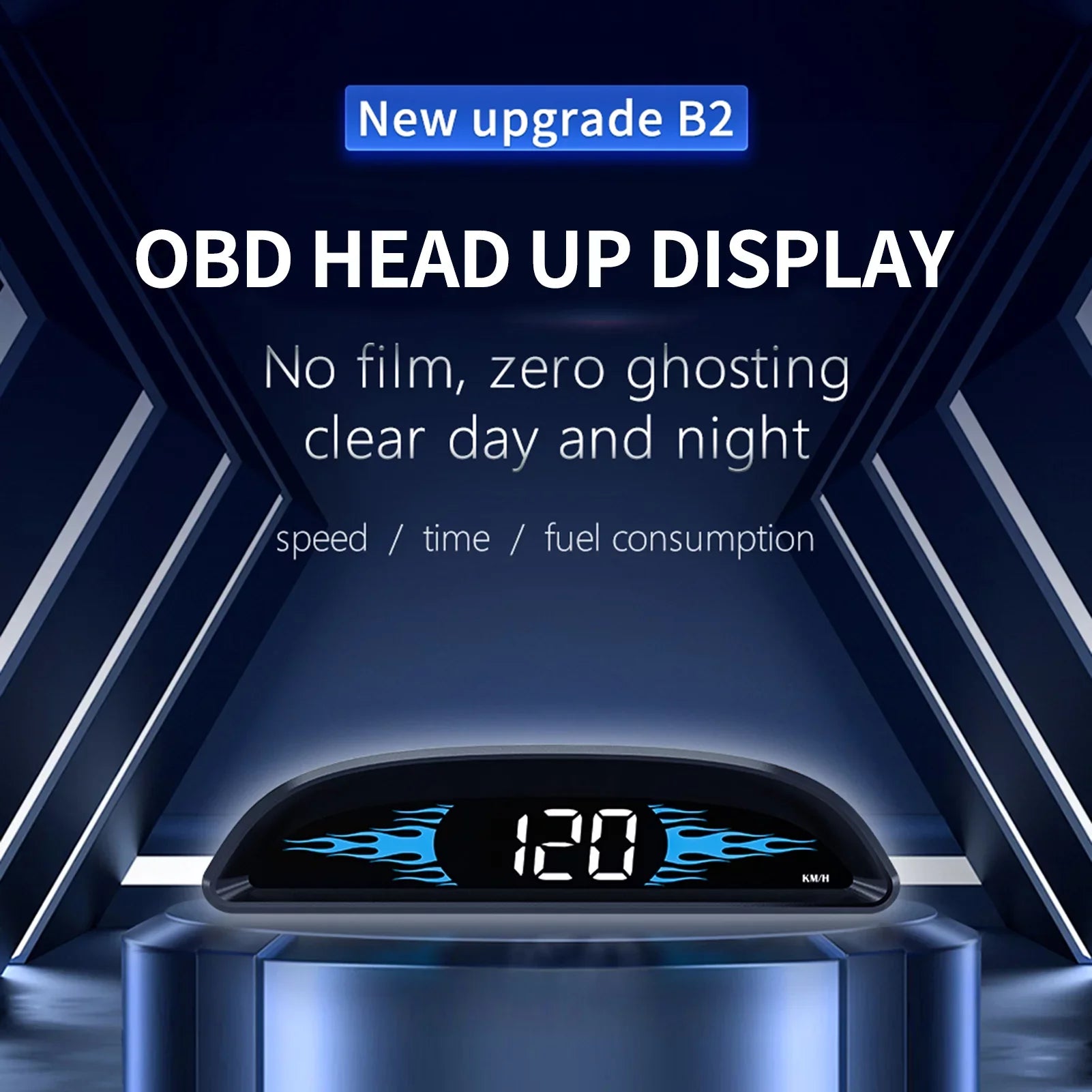 Head-up New OBD Car Speedometer Diagnostic Car Dcenta Driving Display B2 Speedometer Multi-Functions