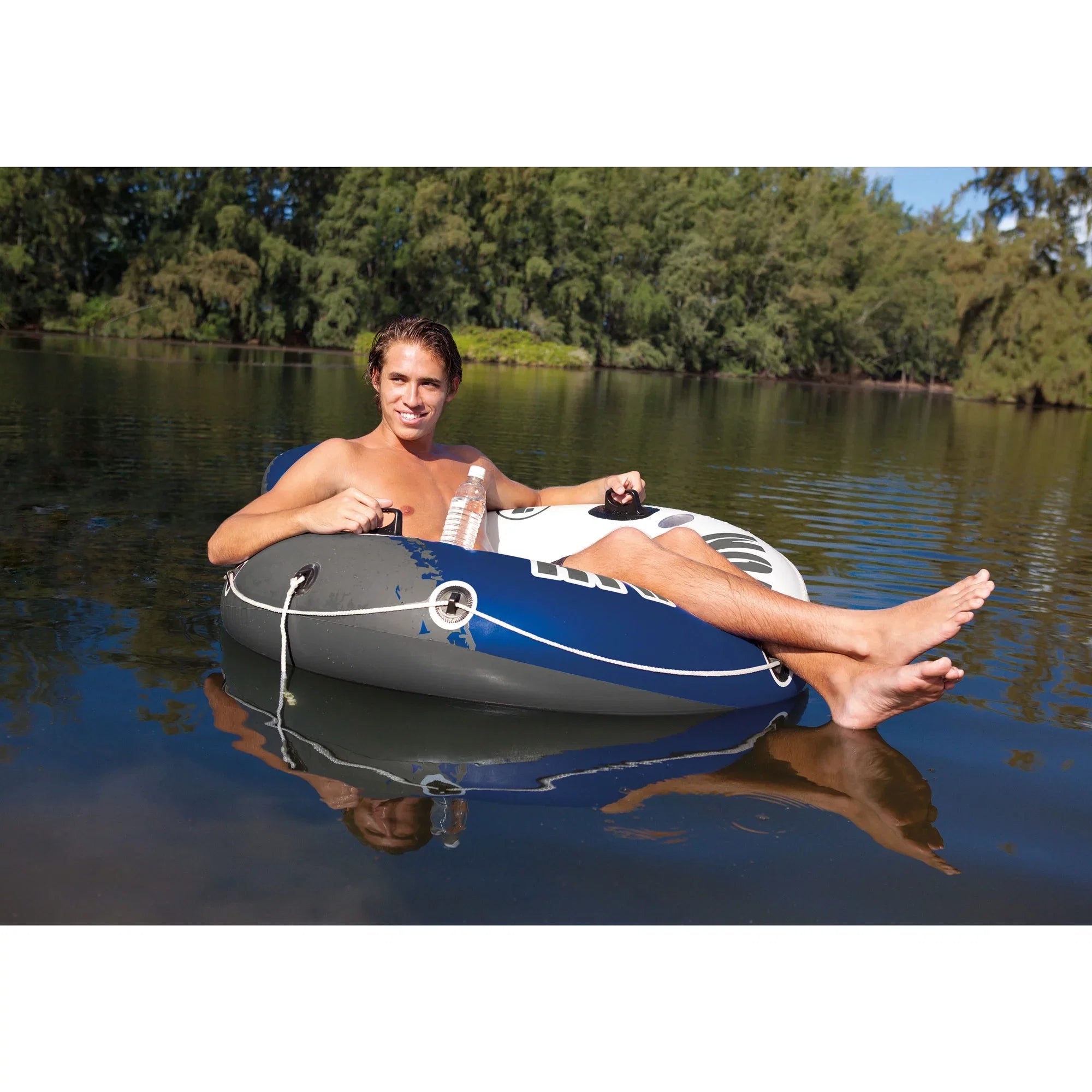 (15 Floating for Lake/Pool 1-Person Tube Run Raft River Intex Pack) Inflatable