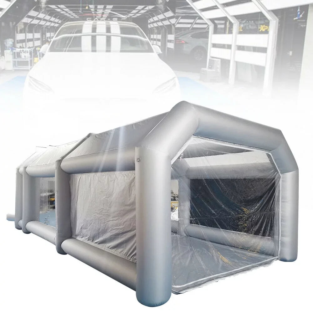 Inflatable Tent Booth Filter Paint Air Portable Car with Car Paint Large OUKANING 6x3x2.5m