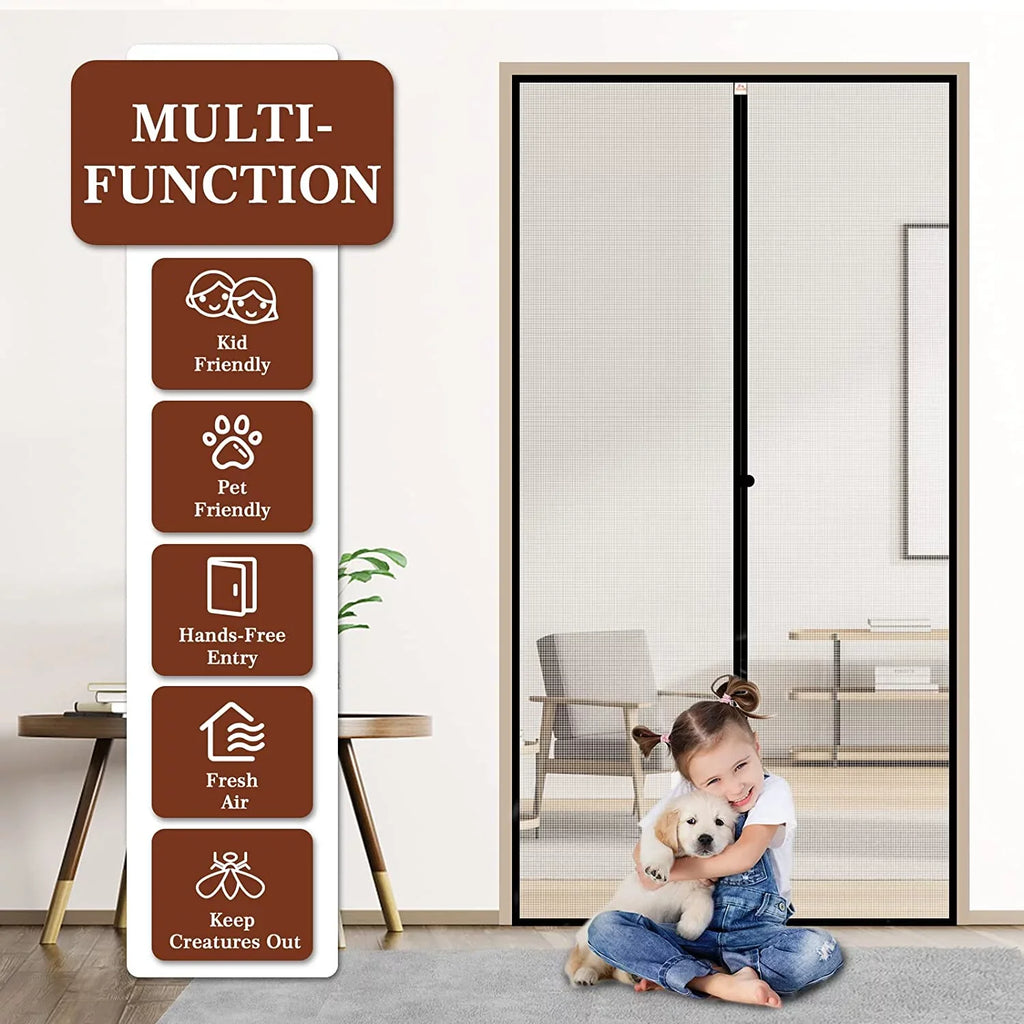 Door x Screen Heavy Door Screen Black Magnets 36 Fits Size 96, Air 97" Size 96" Yotache Fits Enjoy Door Doors x 36" Duty 38" x Size with Screen Fresh