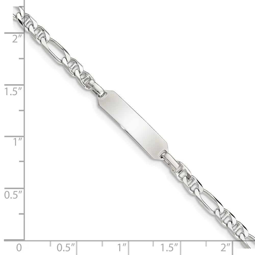 6inch Bracelet Auriga Sterling Id Silver Anchor Women for 925 Link