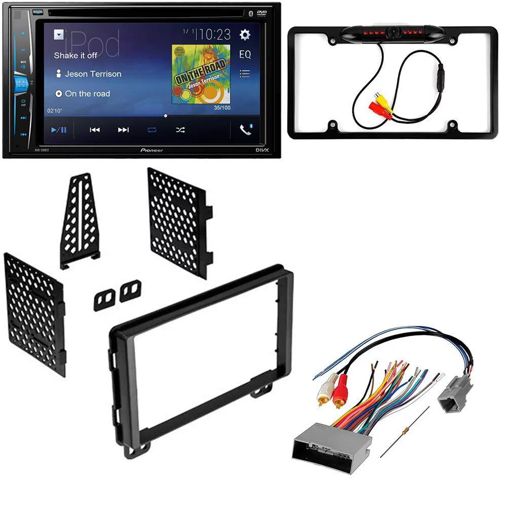 2000-2006 Installation Pioneer and Backup for Ford Kit Double Car Explorer with Stereo / Dash Touchscreen, Trac - DVD Bluetooth Sport Bundle Multimedia Din Camera, Kit KIT2513