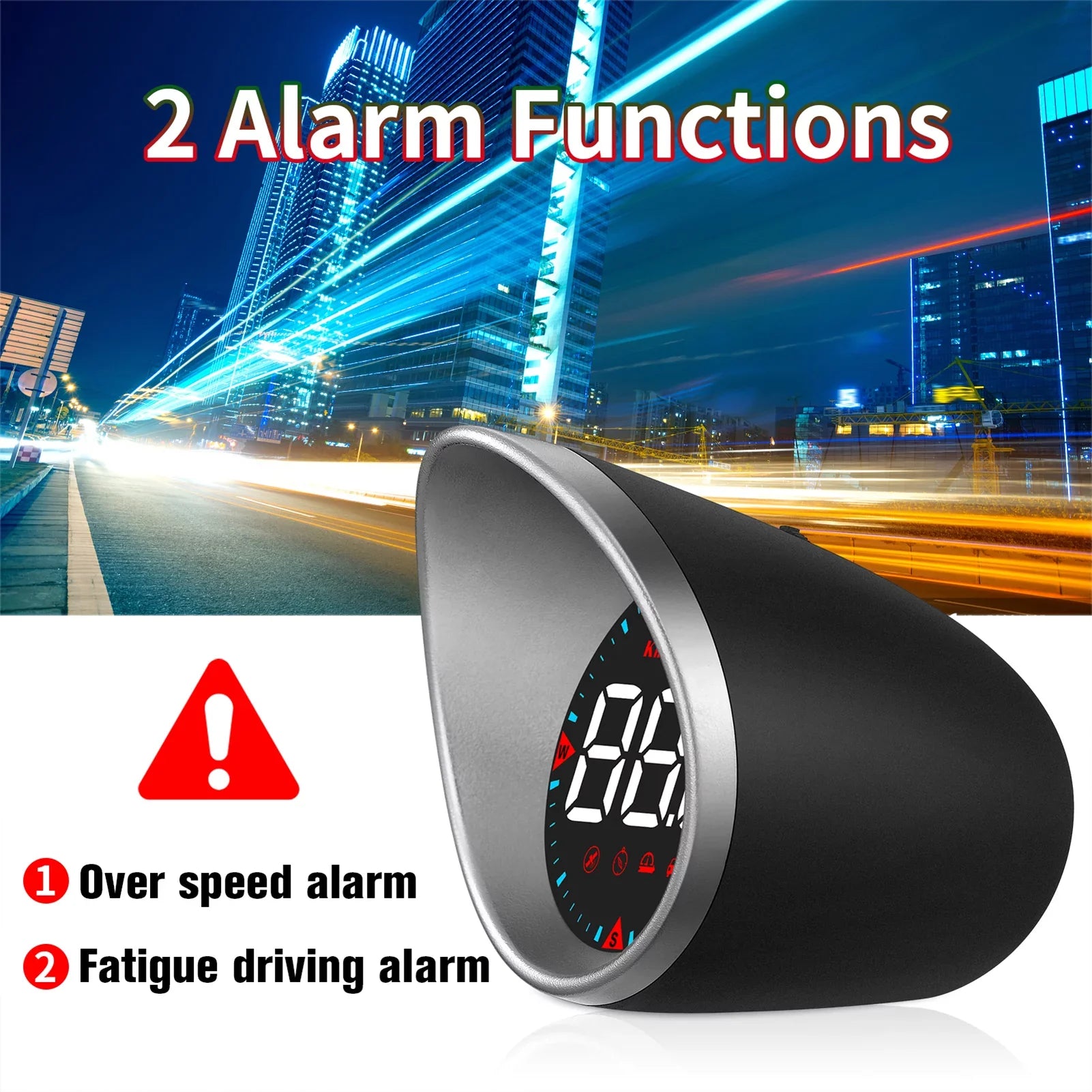 Overspeed Angle, Fatigue Compass Mileage, Driving Car Head-up Digital and Speedometer Display Car Display Aibecy Driving