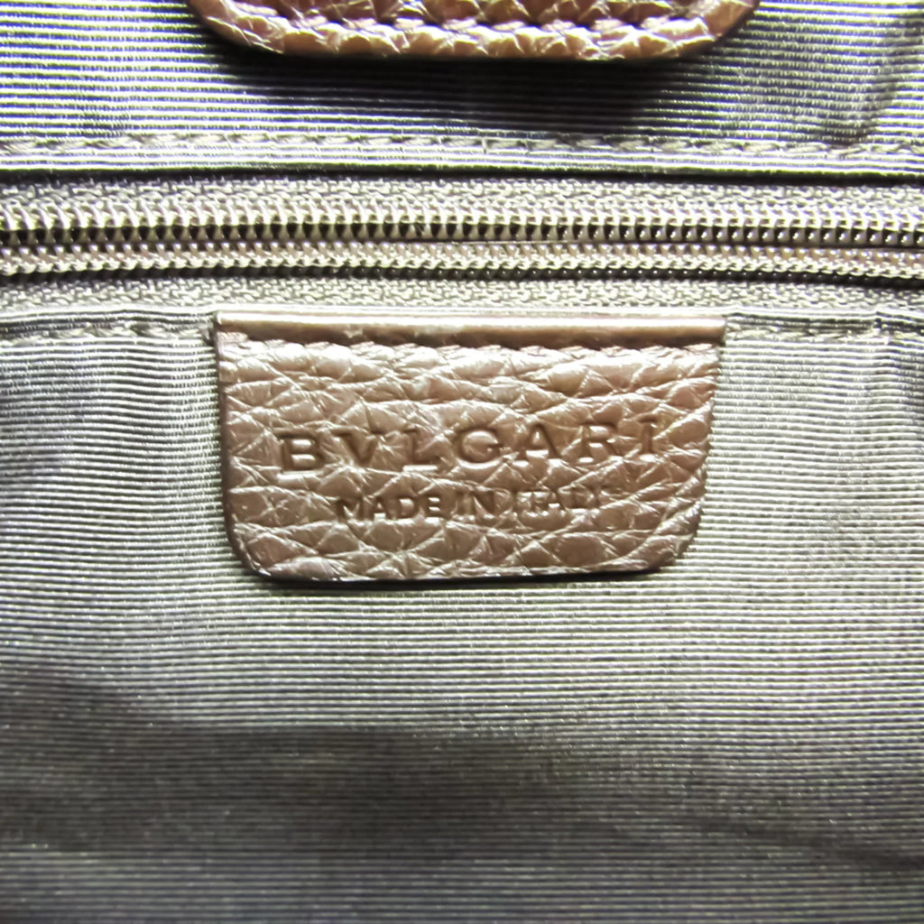 Logomania Women's Bvlgari Canvas Pre-Owned Handbag,Tote (Good) Brown Bag