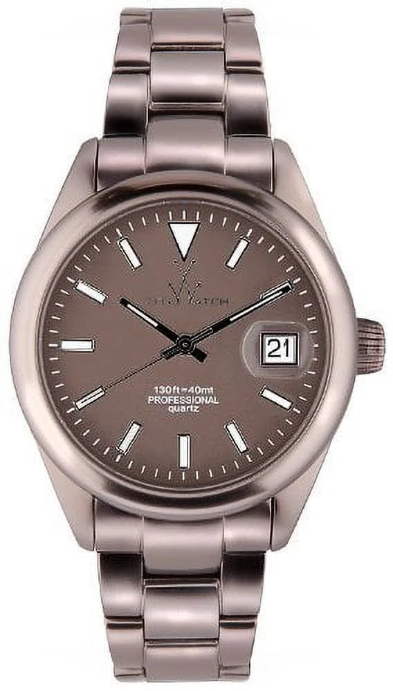 Pewter "Metallic ToyWatch Aluminum Color Stones" Watch Ladies ME32PW