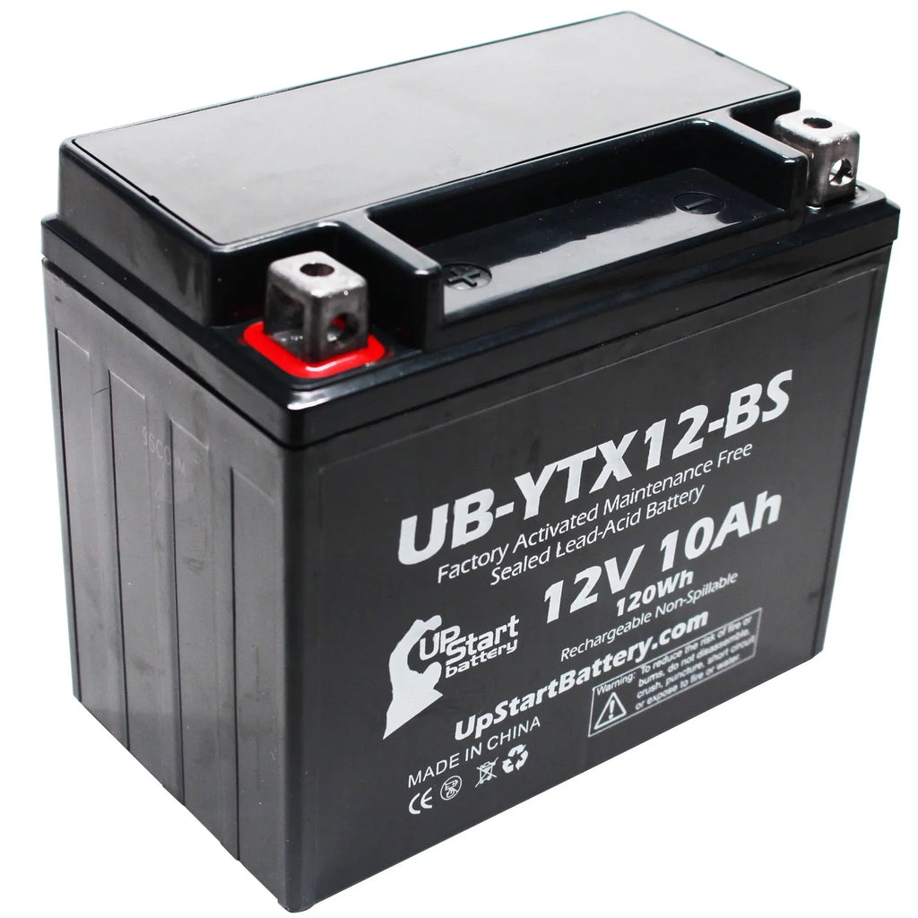 UB-YTX12-BS Motorcycle Battery - CC 1000 10Ah, UpStart Suzuki Factory Activated, GSX-R1000 Replacement 12V, Free, 2001 Maintenance Battery 2-Pack