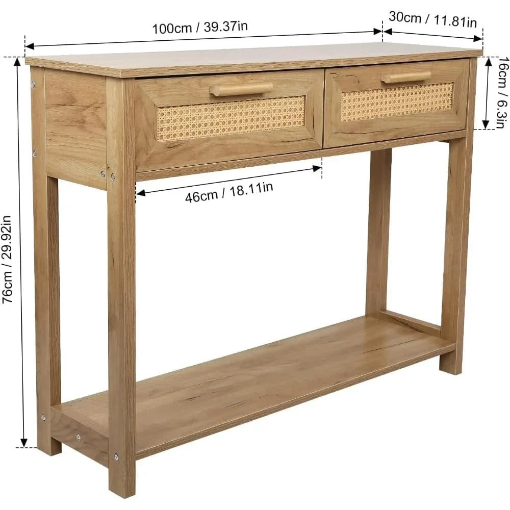 Drawers, Rack, Bedroom, Restaurant 2 Console Table Storage Style for Open Table Entrance Minimalist Table with Office, and with