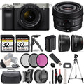 Camera +3 PC Lens+24mm f/2.8 (Silver) G Sony Lens Filter +64GB with Mirrorless 28-60mm a7C