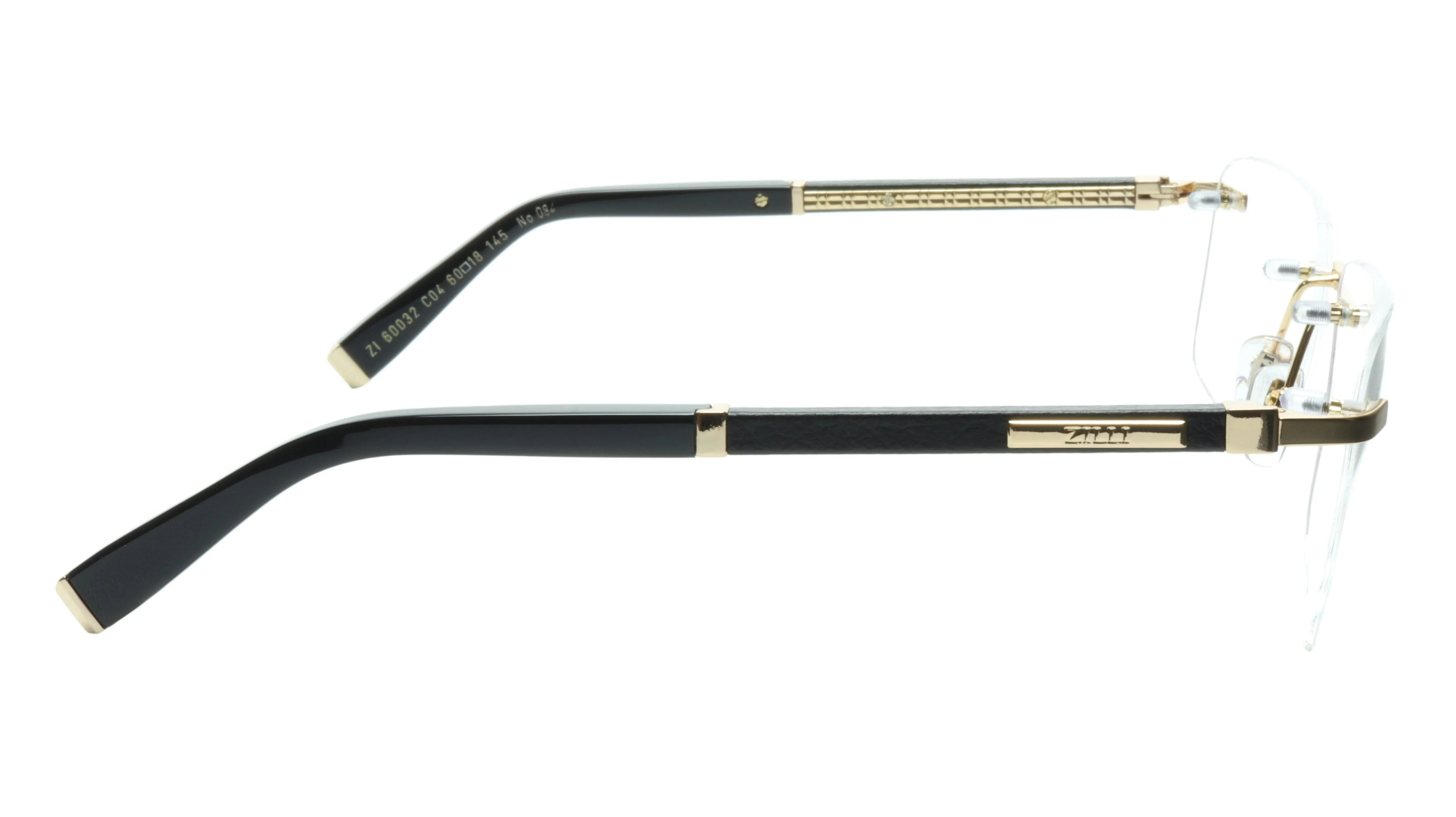 Rimless Eyewear High Titanium with Leather Quality Made and Real ZILLI