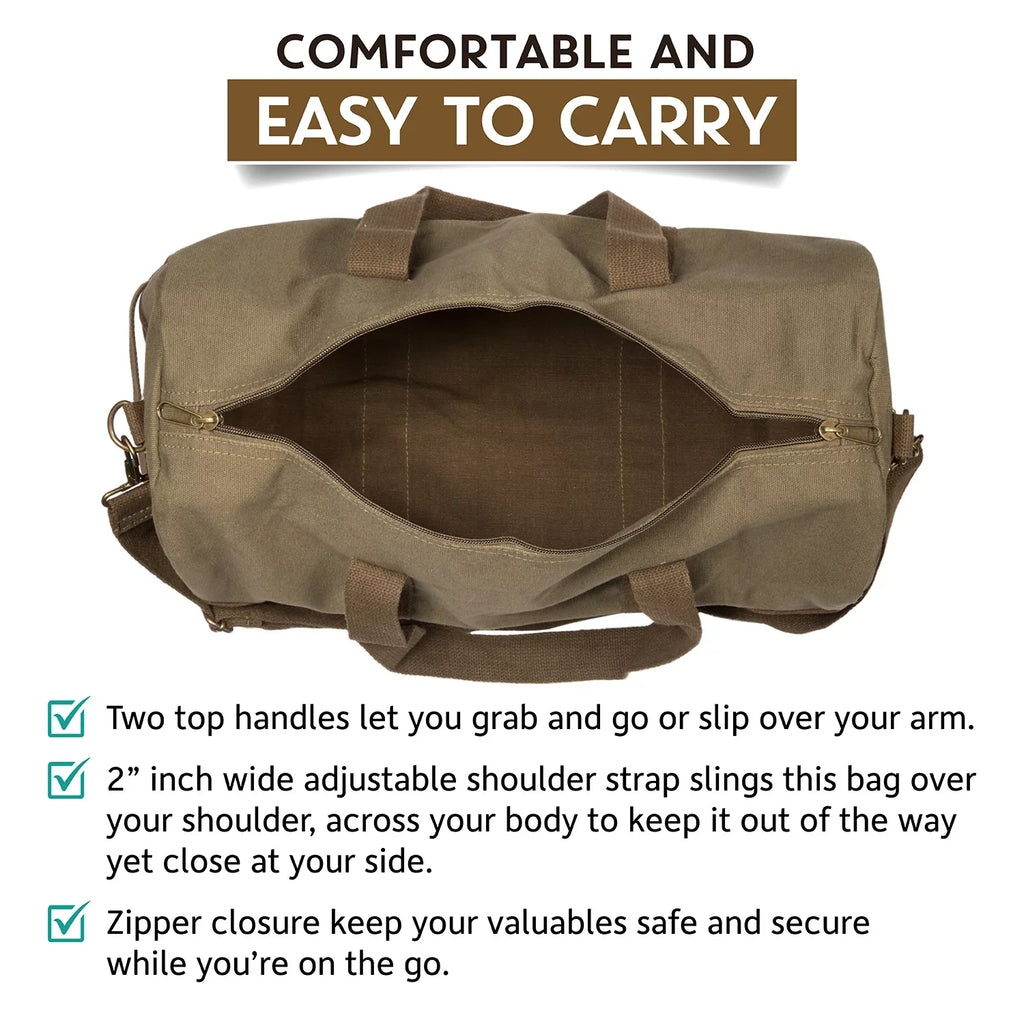 F Brown Duffel Up the Sport Travel Beard Two 19" Bag Weekender Canvas Tone