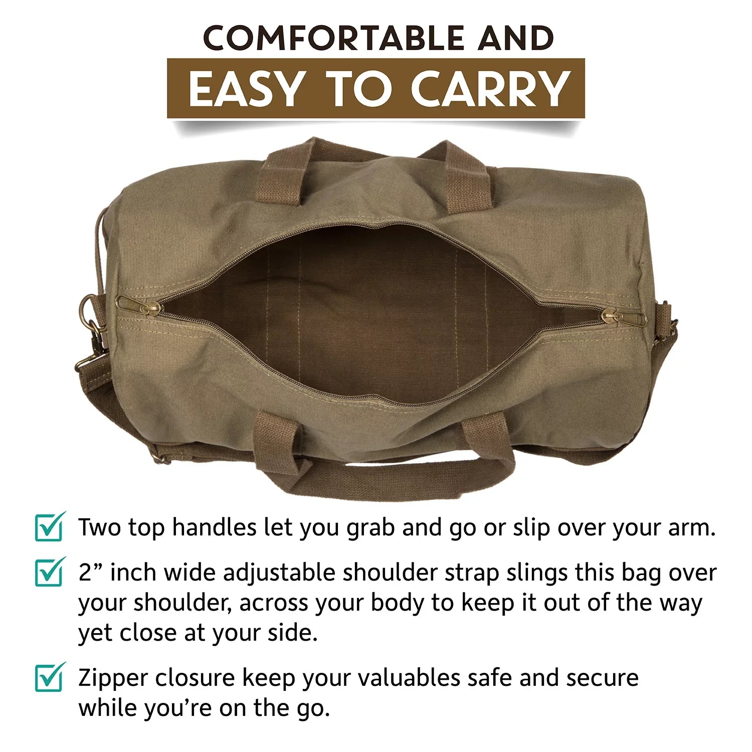 F Brown Duffel Up the Sport Travel Beard Two 19" Bag Weekender Canvas Tone