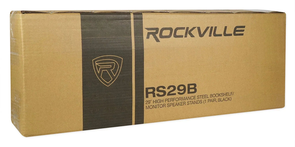 and 29" Stands Studio Monitor Speaker RS29B - Rockville Pair Black Steel Bookshelf