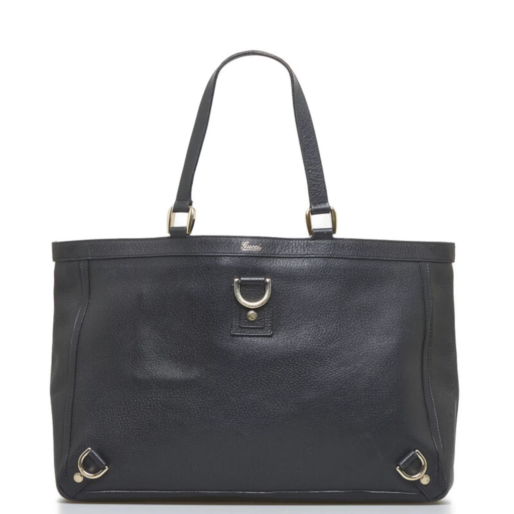Gucci tote bag GUCCI 141472 black handbag ladies leather (Fair) Pre-Owned