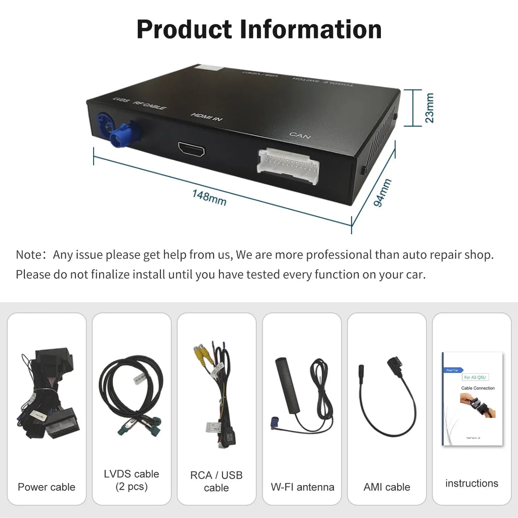 for 2008-2015 Retrofit RS4 Audi Q5 Kit,Mirrorlink,Siri,Navigation,YouTube,Original Wireless 3GMMI Ninetom A4 Support Auto Carplay Control,Camera Android A5 S5 S4 System,Carplay RS5