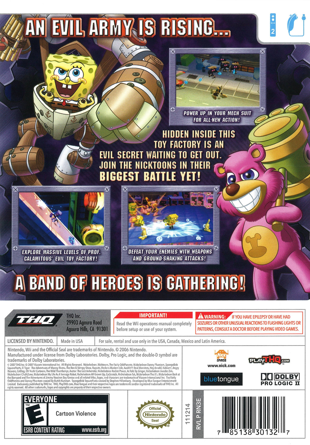 Nicktoons: Attack Toybots of the - Wii Nintendo