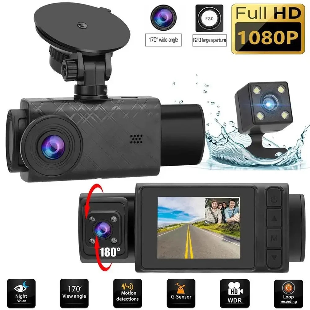 Clear Mirror, Camera, Rearview Camera Video Recording Car Dash Car Camcorder, Recorder Car Multi-Language Apexeon