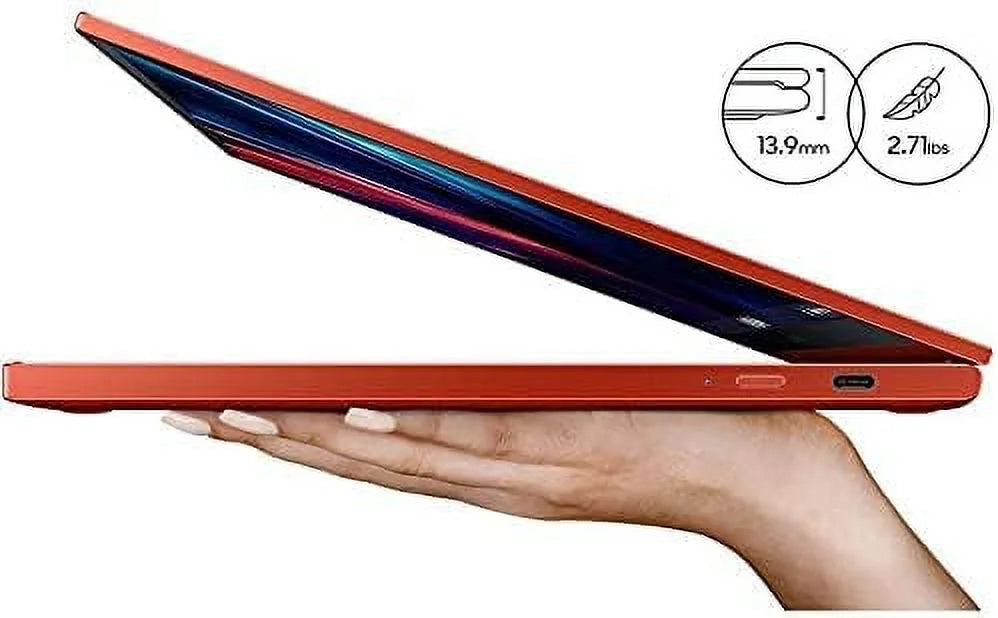 Chromebook Open Laptop 64GB AMOLED Samsung Touchscreen (Fiesta 13.3" 2 Red) Galaxy Box