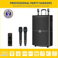 BT-1500DSP Mic. Singtronic UHF With Wireless Professional Karaoke Speaker 15" Rechargeable 2 DSP