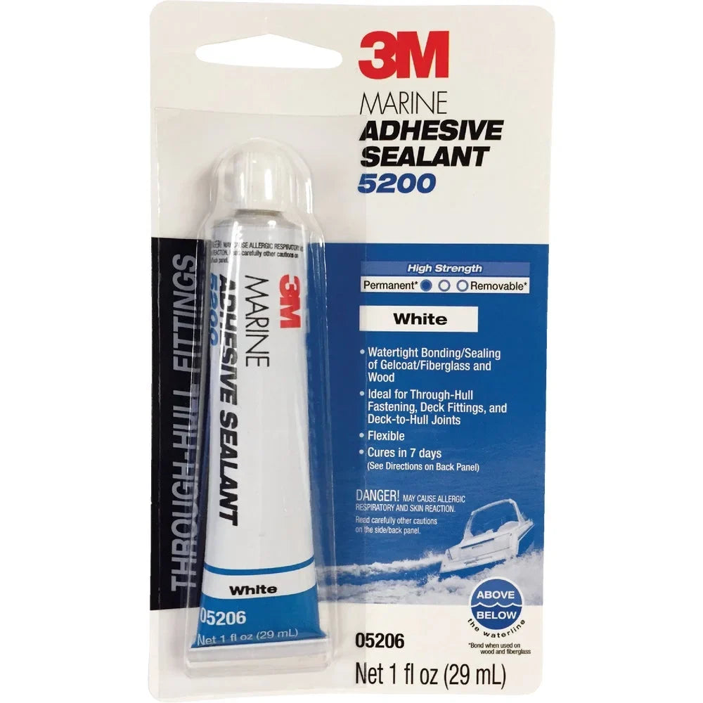 Marine Adhesive 5200 White 1 3M Oz. Sealant 1 PK,