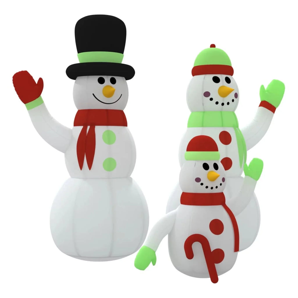 LEDs Snowman ft 12 with Family Inflatable Aibecy