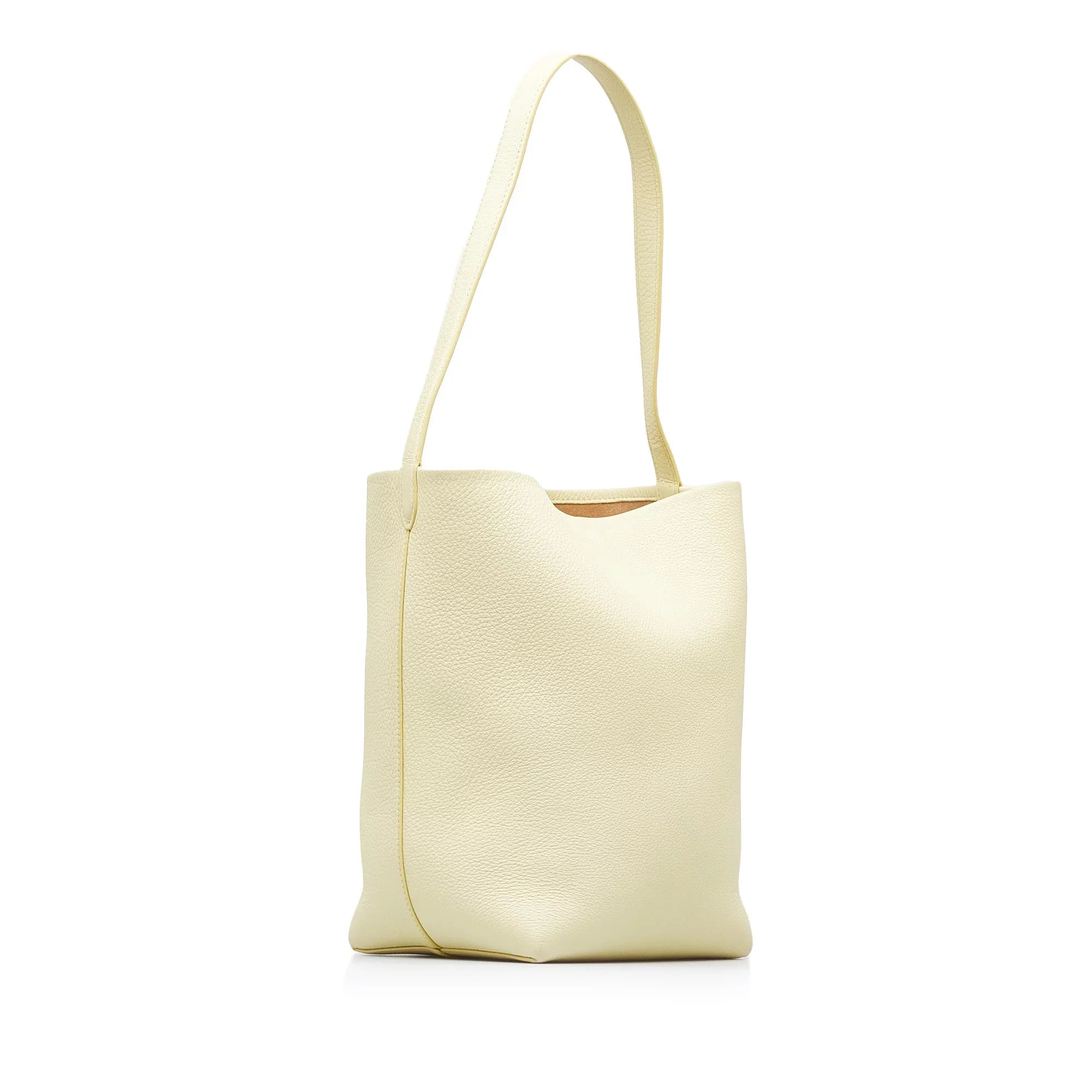 Park Pre-Owned The Tote Unisex Leather Row (Like New) N/S Authenticated Yellow Bag Tote Calf Medium