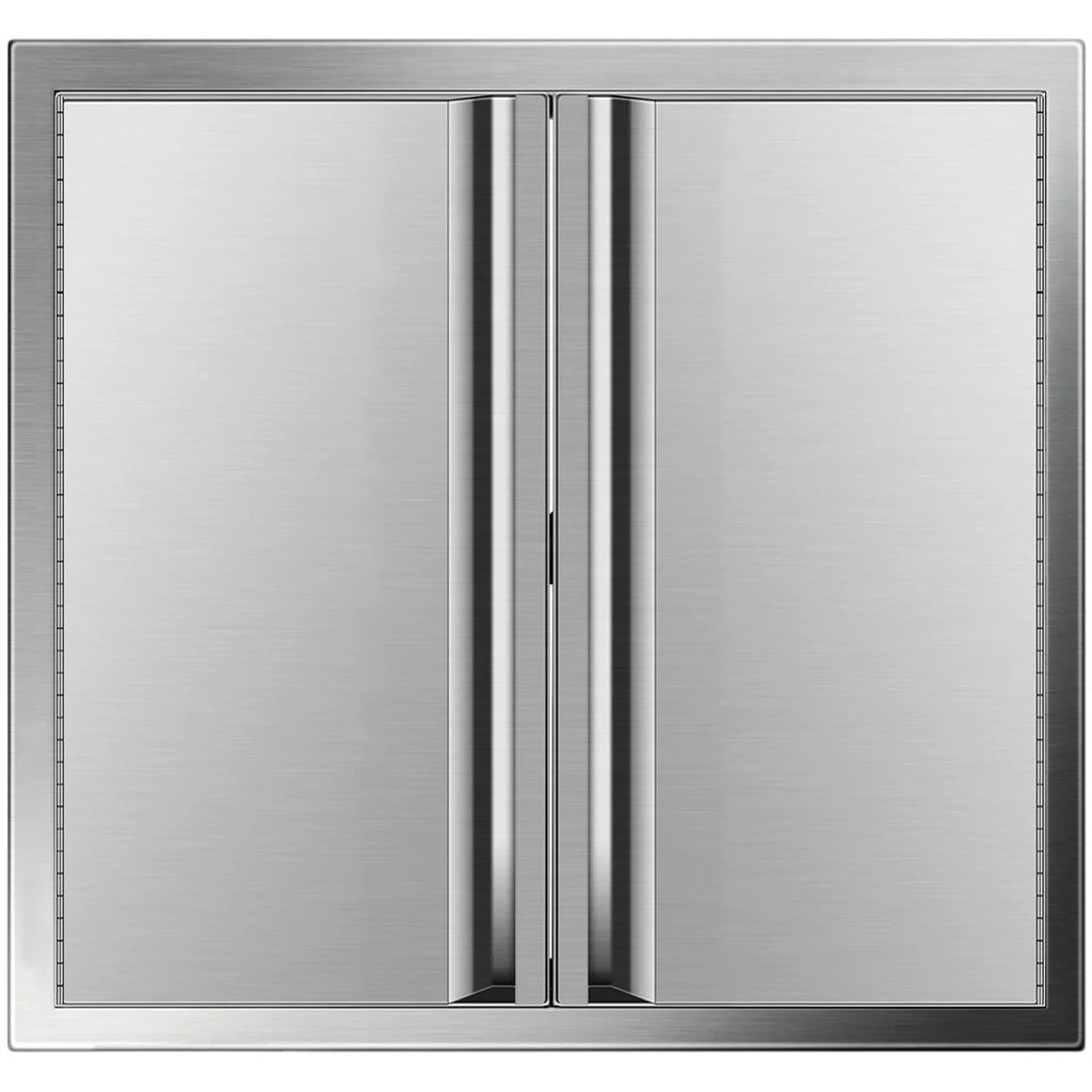 Outdoor Steel Kitchen Door Stainless 24" Island Bbq Access Double 24"x Walled