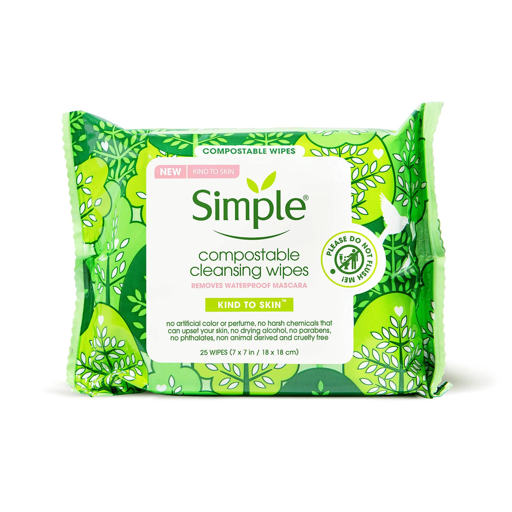 For Color, Wipes No 25 Compostable Paraben Phthalate Wipes Makeup Free, Wipes Skin Free To Facial Simple Kind Cleansing Removing Perfume Or Artificial