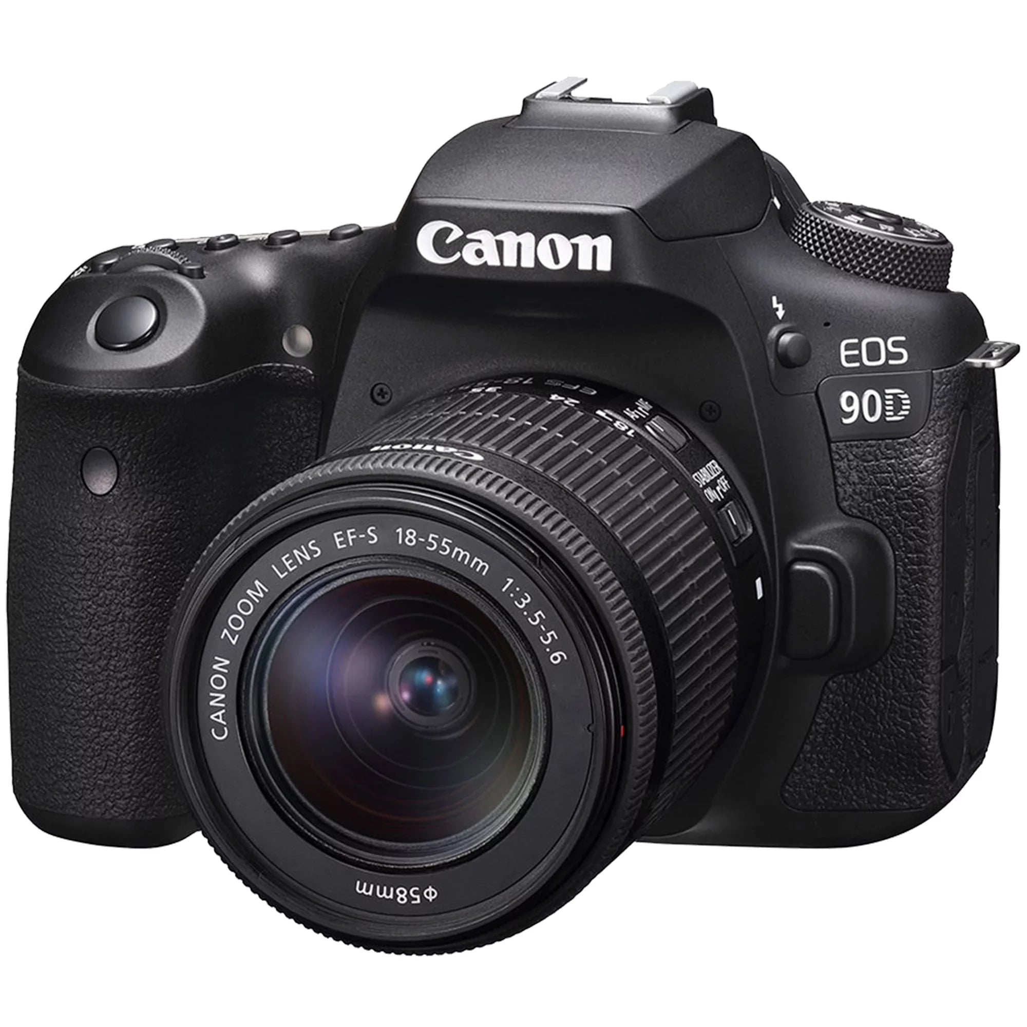 18-55mm, Card, Lens, 90D and Bundle 64GB Flash, SanDisk Tripod Backpack, 75-300mm with ZeeTech Camera DSLR EOS Accessory Canon