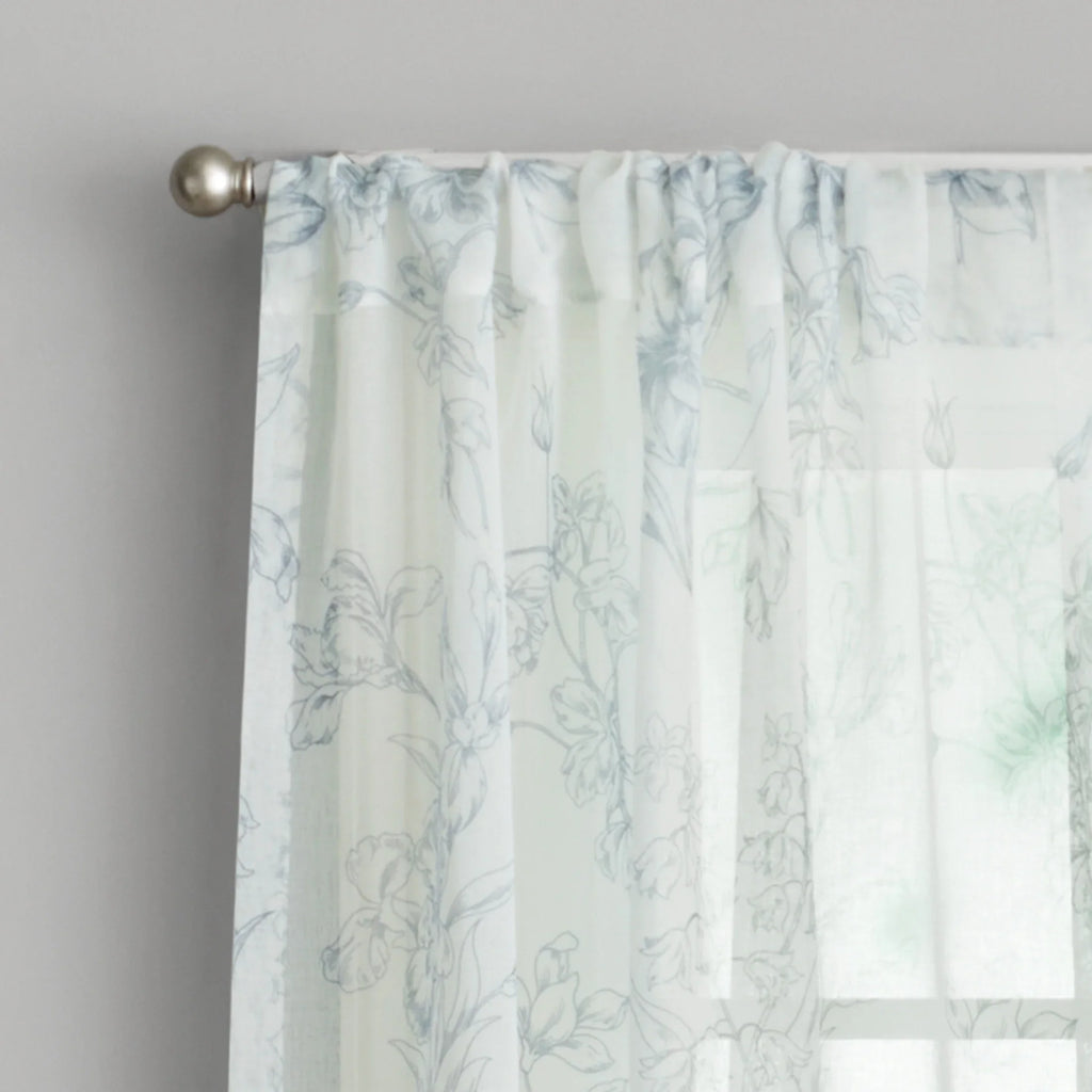 Multi, Curtain RodPocket Bouquet Polyester Blooming The 2 Woman 40x84, Floral, Pack Panel, Pioneer