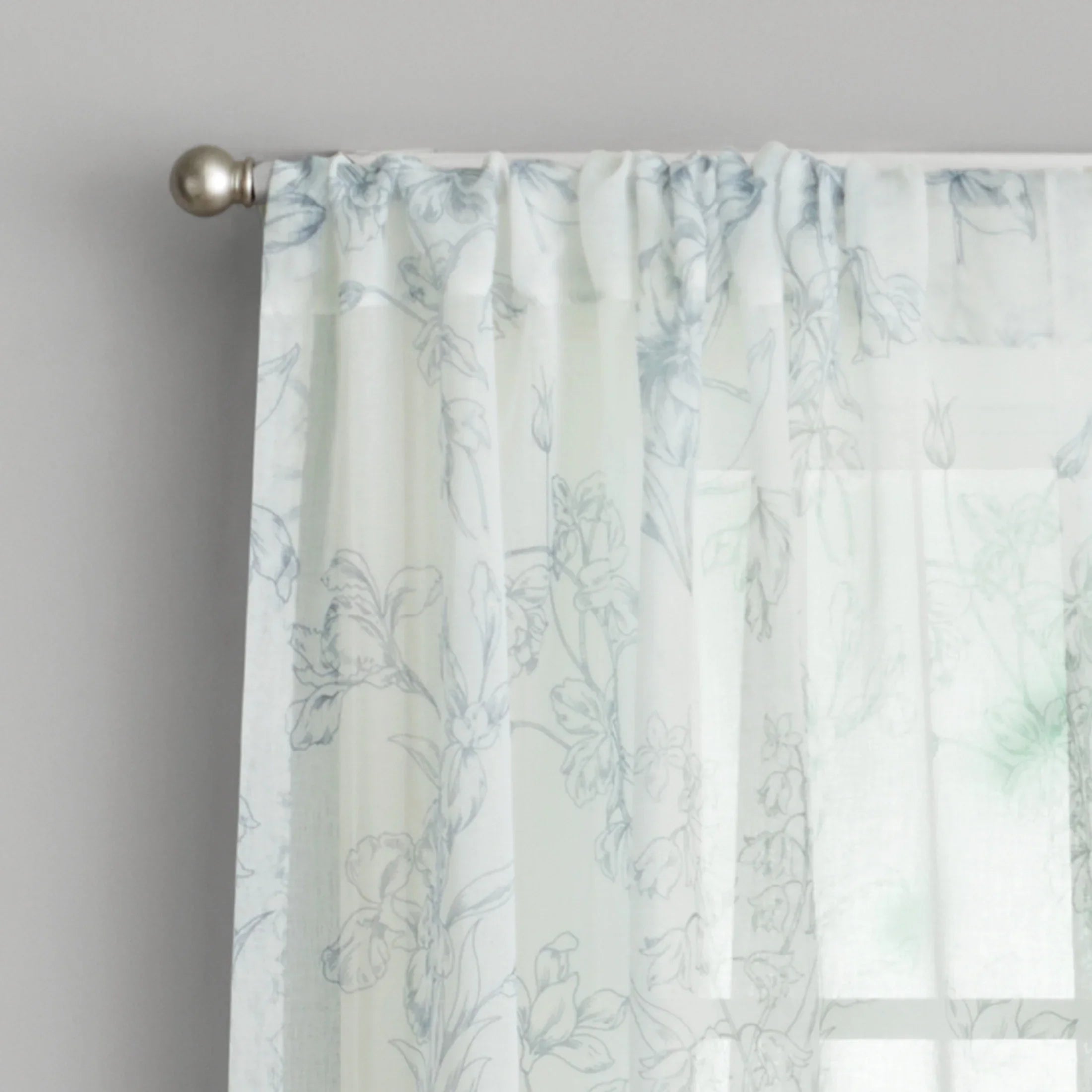Multi, Curtain RodPocket Bouquet Polyester Blooming The 2 Woman 40x84, Floral, Pack Panel, Pioneer