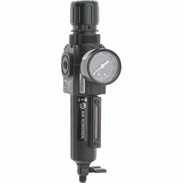 1 Pressure Norgren Glass with Unit 1/4 Gauge Sight Pc & NPT FRL Filter/Regulator Compact