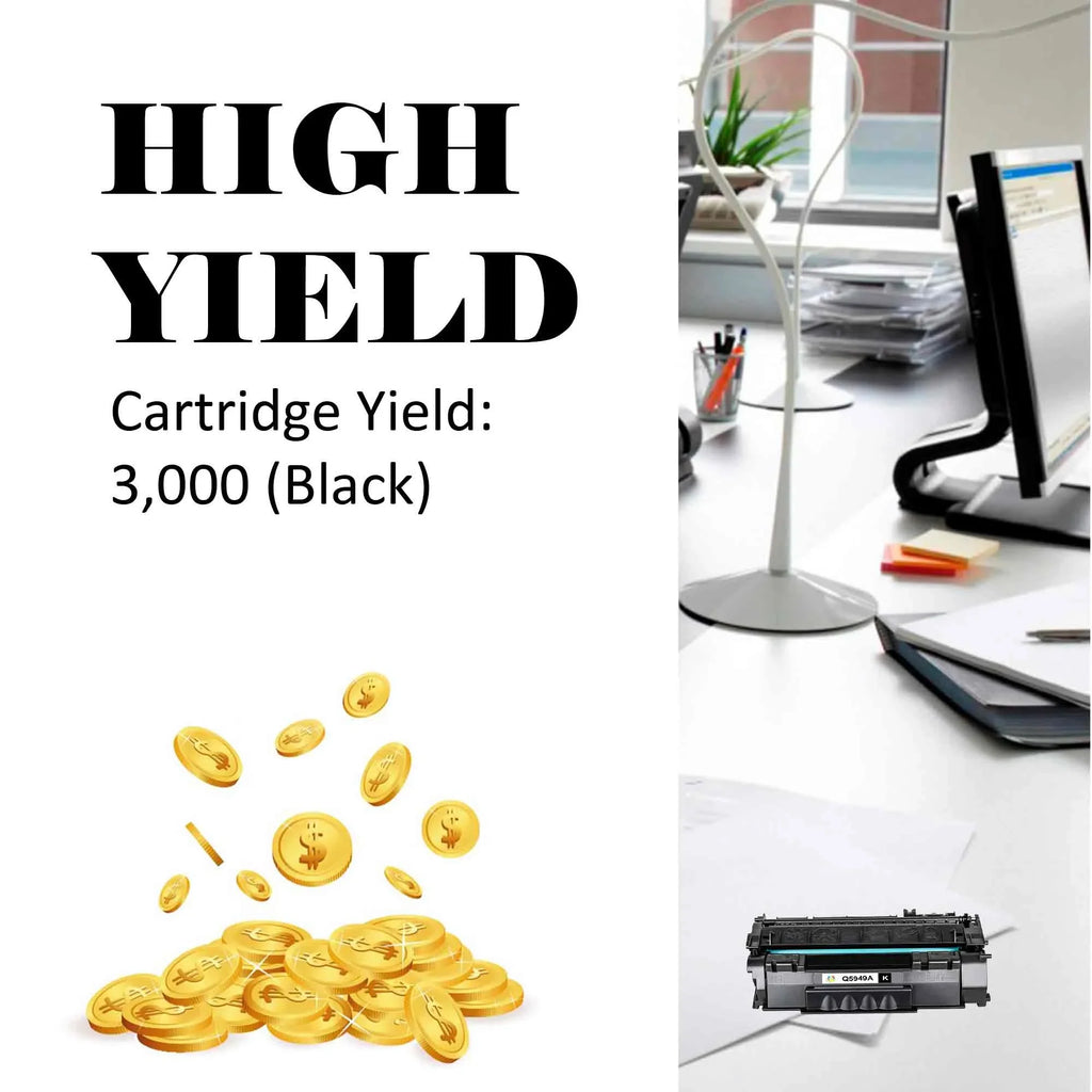 P2014n Pack£¬3000 P2015 toner 49A Pages) Q5949A 1320n HP H-Party Toner Printer 1320nw Compatible Toner Cartridge 1320tn 1320 for P2015d P2014 (Black£¬1 49a