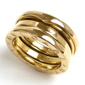 Bvlgari Pre-Owned Ring, Three-Band Gold Women's Yellow BVLGARI B-ZERO1 7.7g, (Good) K18YG 47, Size 6.5,