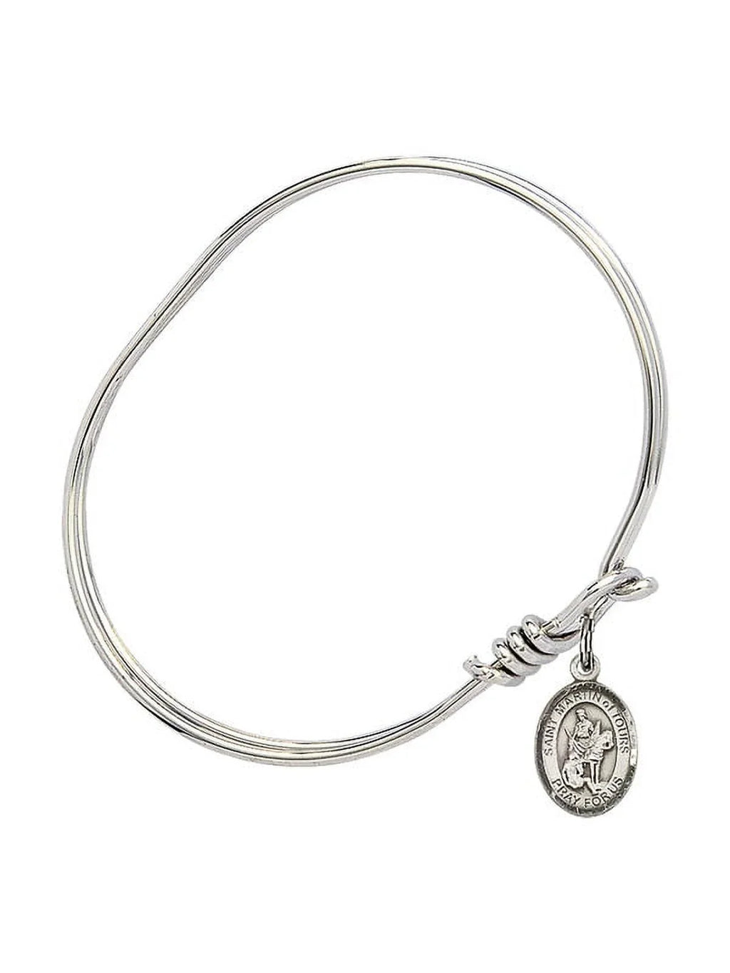 Bracelet Bangle in Hook 5 Oval Sterling w/ inch Eye Silver 3/4 Martin of Tours St.