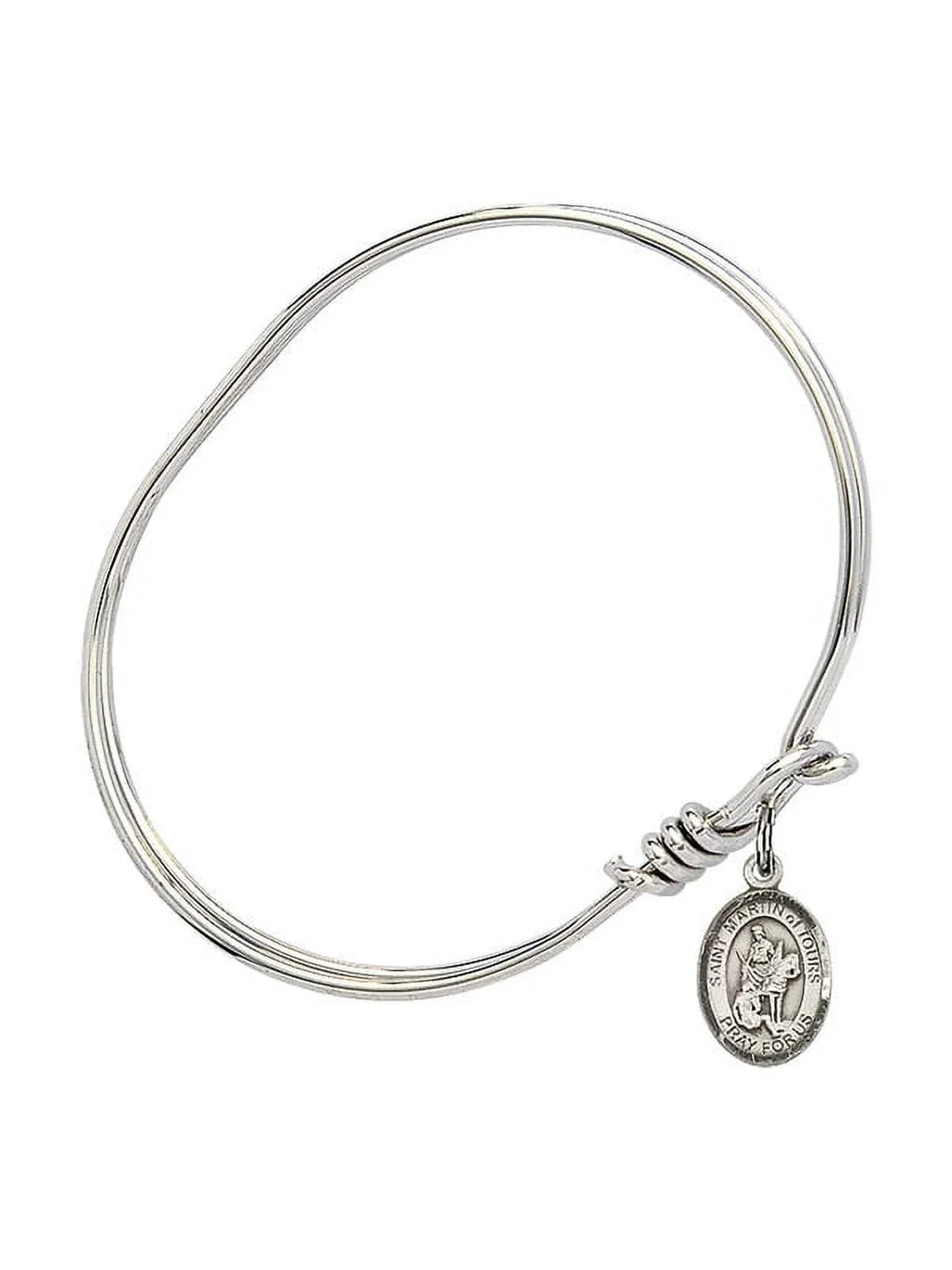 Bracelet Bangle in Hook 5 Oval Sterling w/ inch Eye Silver 3/4 Martin of Tours St.