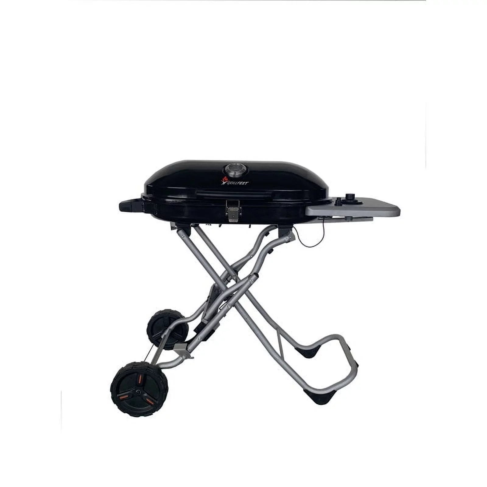 Inch 348 Folding/Rolling/Standing 1-Burner Grill Black Sq BTU Camp - 15000 GrillFest