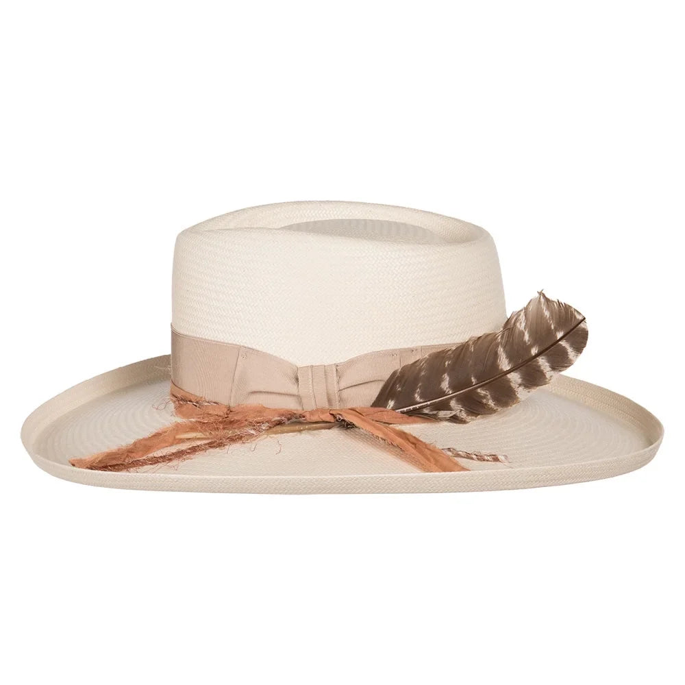 71/4 Hats Row Band Stetson Brim Womens Kings 31/2` Peach Natural Stetson