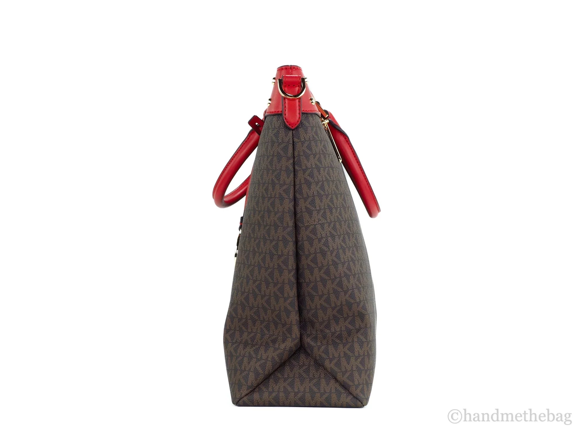 Zip Tote Handbag Kors Signature Michael Large Travel Pvc Top South Flame North