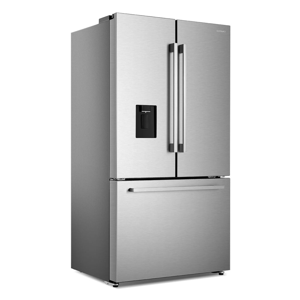 Stainless Steel Refrigerator Water 22.4 3-Door in French ft. Door cu. Dispenser