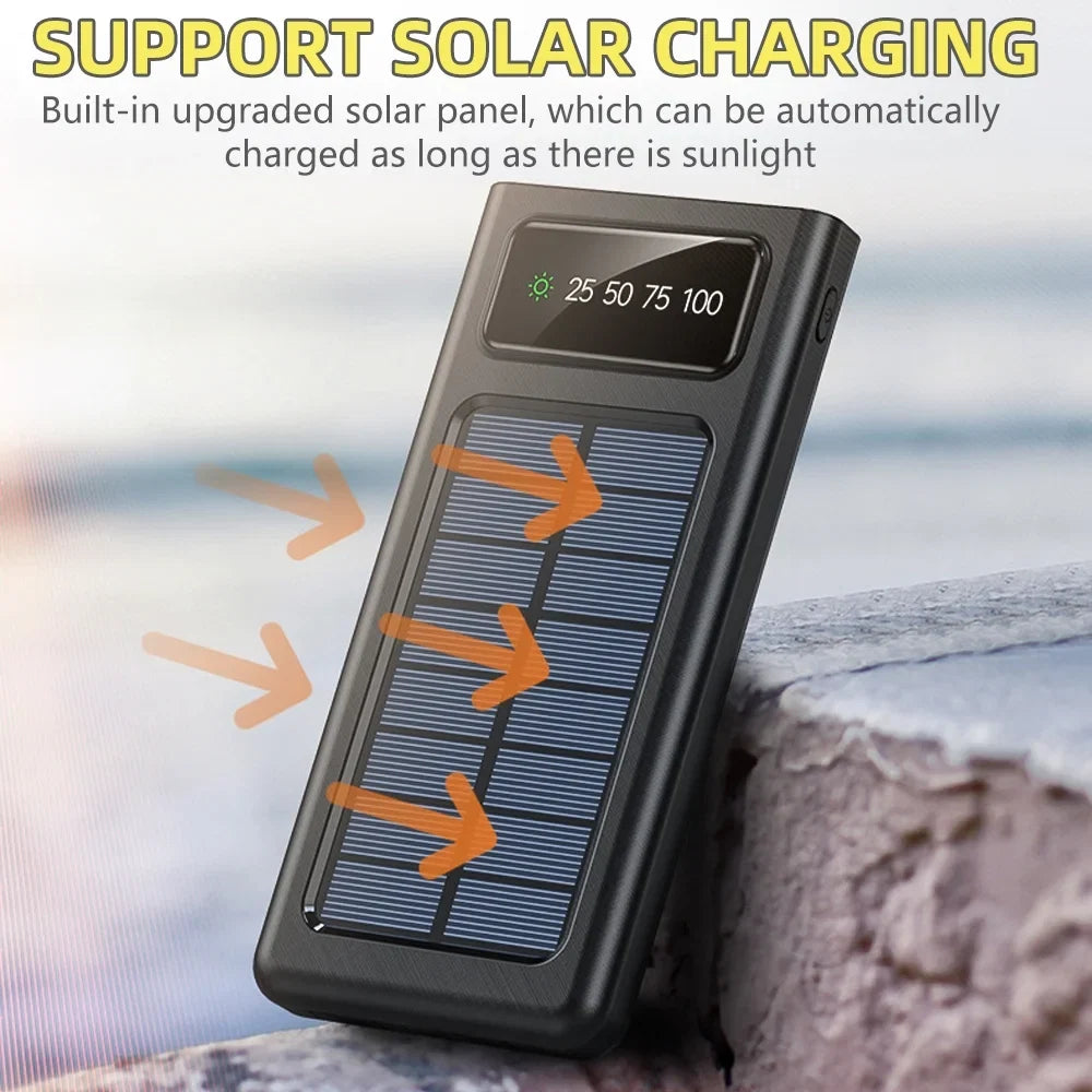 Outdoor Solar Bank, Battery Charger Power Waterproof USB Power Charger Power Solar MDHAND 4000000mAh Bank Solar Portable Bank